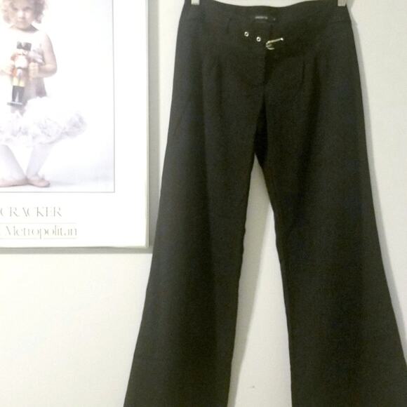 ARDEN B Black Stripes Low Rise Flare Pants 4 - Picture 4 of 8